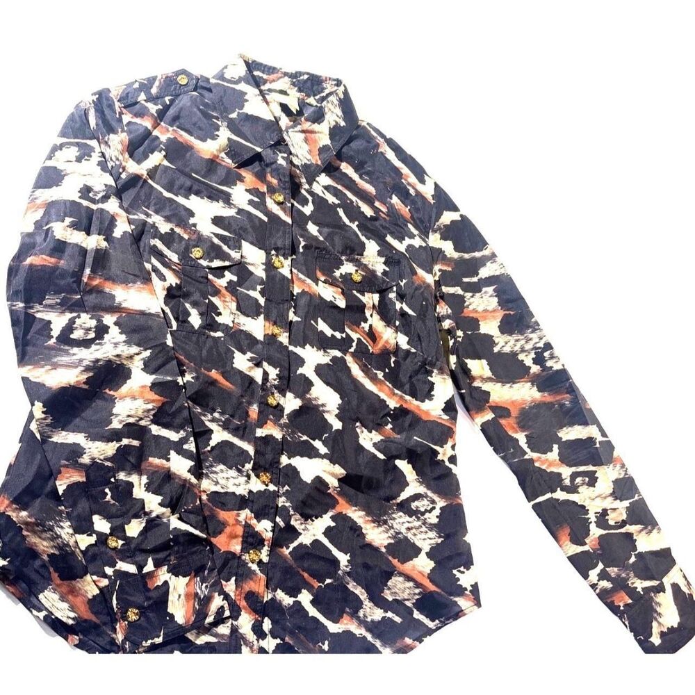 Unbranded Women's Black and Orange Shirt